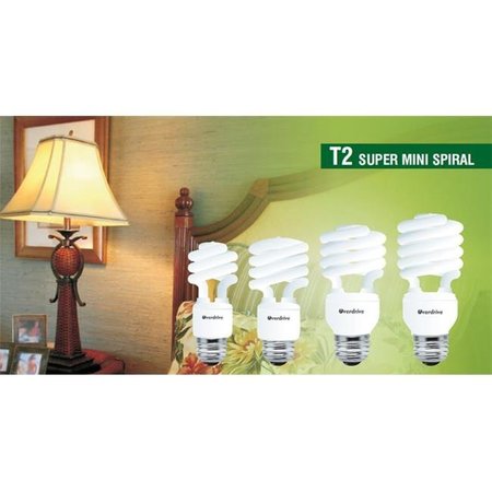 OVERDRIVE Overdrive 9W Super Mini Spiral T2 CFL-5000K Natural Daylight - Pack Of 6 61